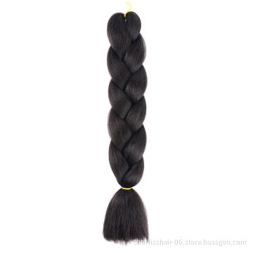 Wholesale 24'' Ombre Yaki Jumbo Braids Pre-stretched Crochet Synthetic Afro Braiding Hair Extensions Expression Braiding Hair